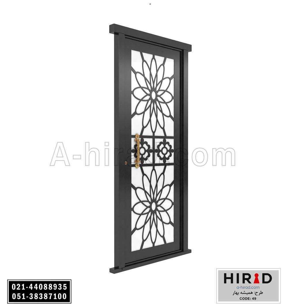 درب فلزی لیزری تک لنگه هیراد کد 1049 عرض 108 ارتفاع 223 